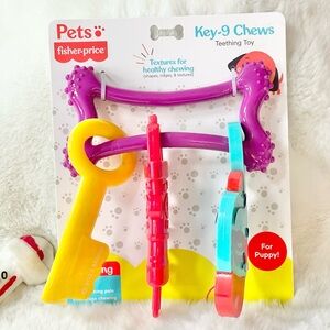 🐶New with tags FISHER PRICE PETS KEYS ON KEYRING  TEETHING TOY FOR PUPPIES.